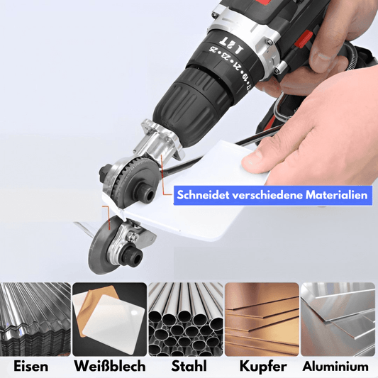 Elektrischer Blechschneider für Bohrmaschinen